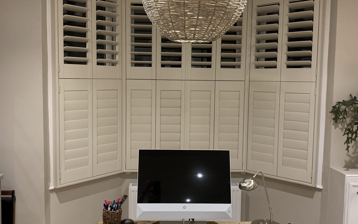 Tier-on-Tier Shutters with Bespoke Sizing Available by Woodstock Shutter Company